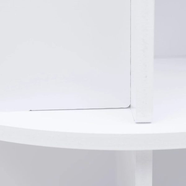Wuzstar 4 Tiers Rotating Bookshelf 360 Degrees Display Shelves Bookshelf Organizer White Stackable Rack Floor Standing Bookcase for Living Room, Bedroom and Office, 15.7 * 15.7 * 46.5in - Image 5